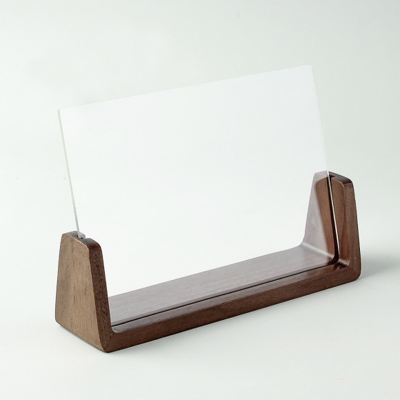 원목 스탠드 아크릴 쇼케이스(12.5x17.5cm) (다크 브라운)