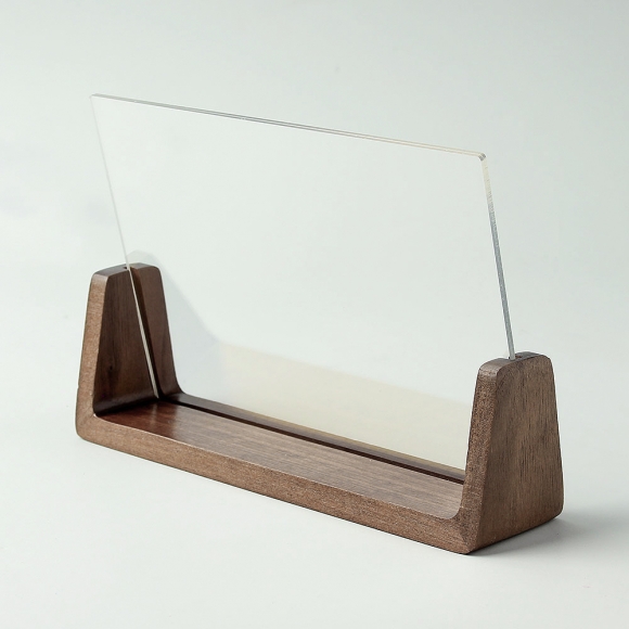 원목 스탠드 아크릴 쇼케이스(12.5x17.5cm) (다크 브라운)