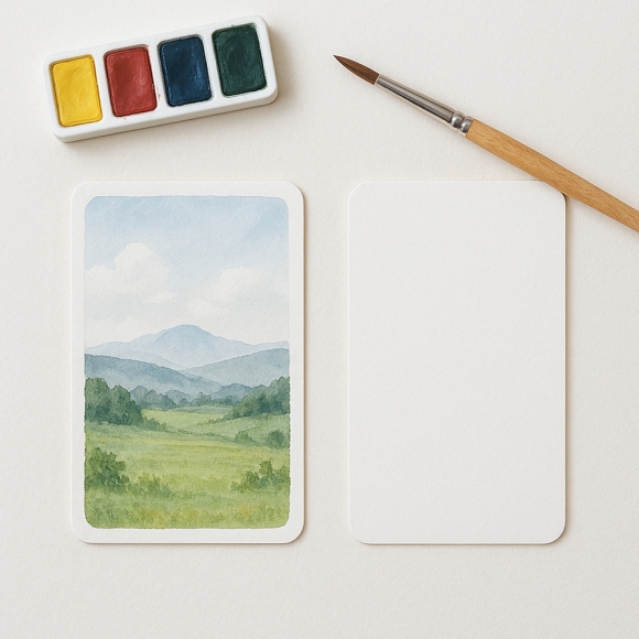 아트페이퍼 양면 무지 종이카드 100매(8x13cm)