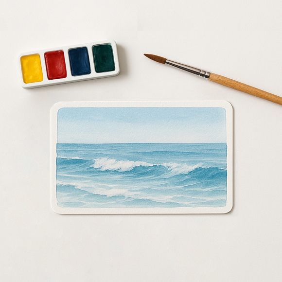 아트페이퍼 양면 무지 종이카드 100매(8x13cm)