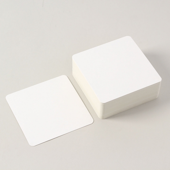 아트페이퍼 반코팅 무지 종이카드 100매(10x10cm)