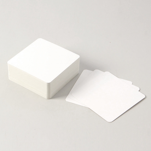 아트페이퍼 반코팅 무지 종이카드 100매(10x10cm)