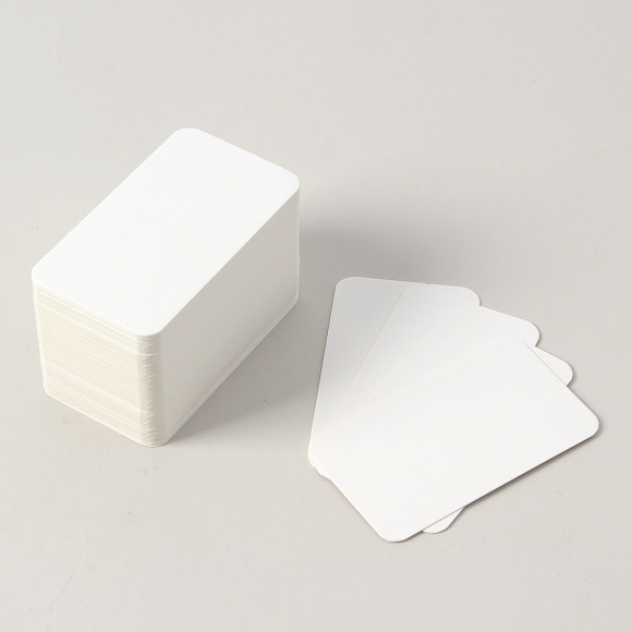 아트페이퍼 반코팅 무지 종이카드 200매(4x7cm)