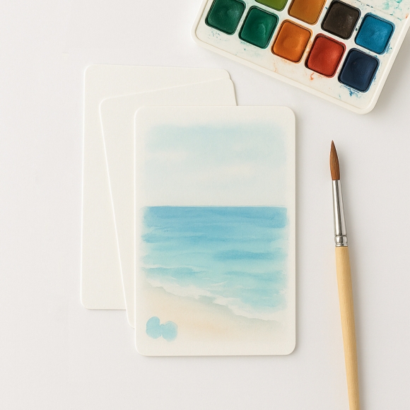 아트페이퍼 양면 무지 종이카드 100매(5.5x9cm)