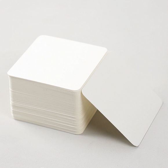 아트페이퍼 반코팅 무지 종이카드 100매(6x6cm)