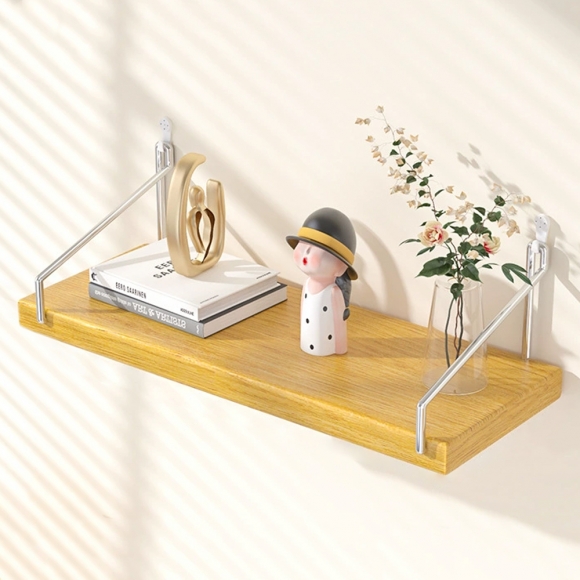 공간데코 무타공 벽선반 (60x19.5cm) (내추럴우드)