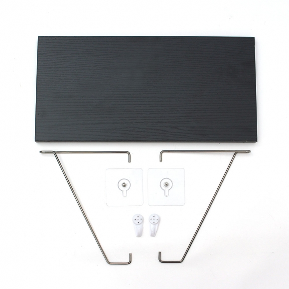 공간데코 무타공 벽선반 (40x19.5cm) (블랙)