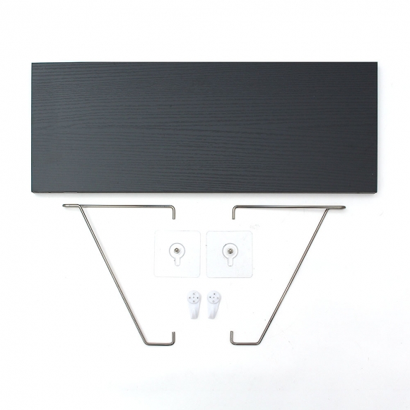공간데코 무타공 벽선반 (50x19.5cm) (블랙)