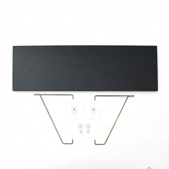 공간데코 무타공 벽선반 (60x19.5cm) (블랙)
