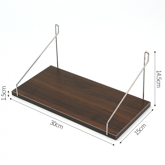 공간데코 무타공 벽선반 (30x15cm) (월넛)