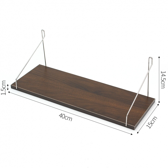 공간데코 무타공 벽선반 (40x15cm) (월넛)