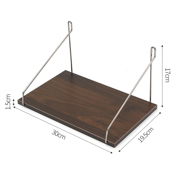 공간데코 무타공 벽선반 (30x19.5cm) (월넛)