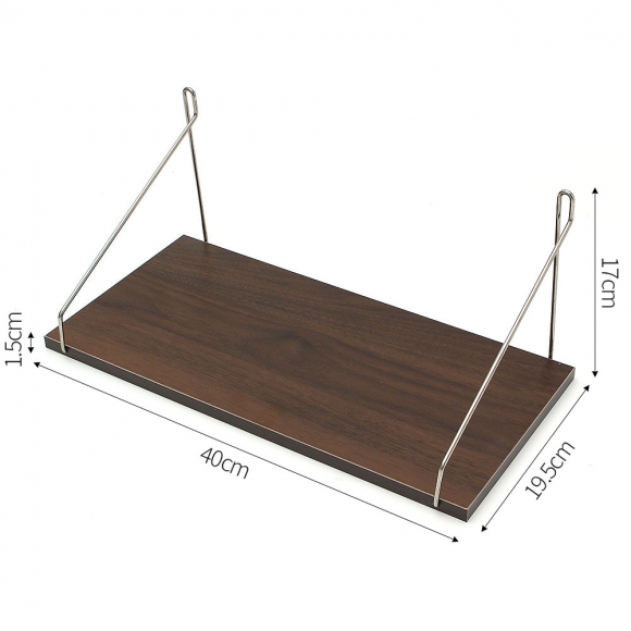 공간데코 무타공 벽선반 (40x19.5cm) (월넛)