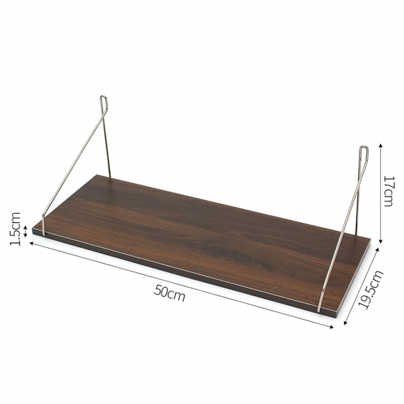 공간데코 무타공 벽선반 (50x19.5cm) (월넛)