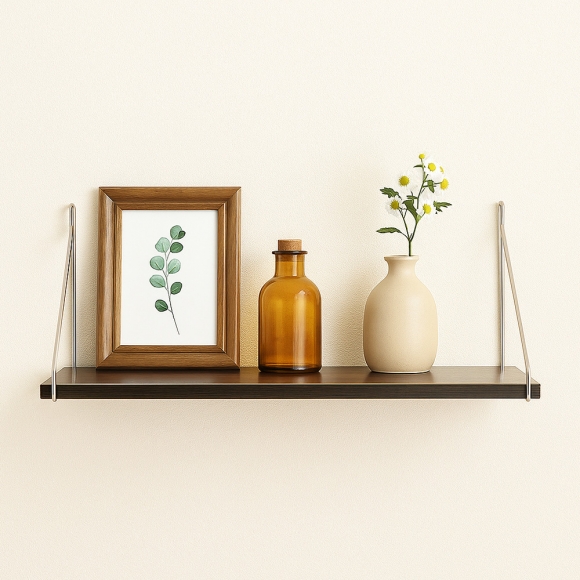 공간데코 무타공 벽선반 (50x19.5cm) (월넛)