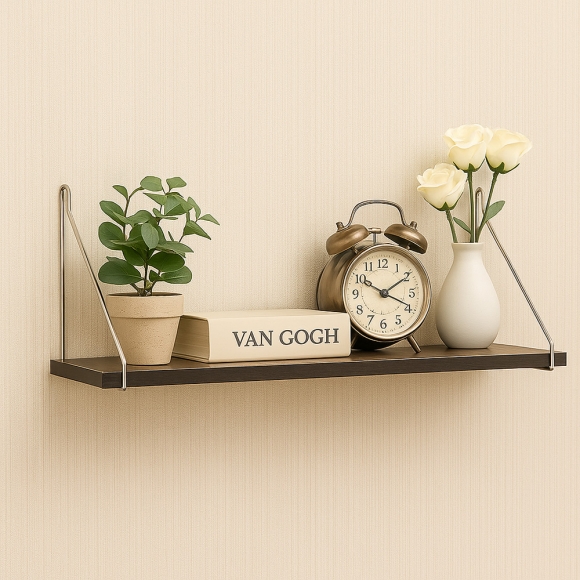 공간데코 무타공 벽선반 (60x19.5cm) (월넛)
