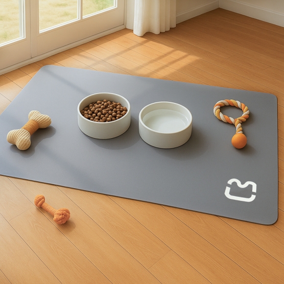 흡수왕 규조토 반려동물 식기매트(80x50cm) (부엉이) (챠콜)