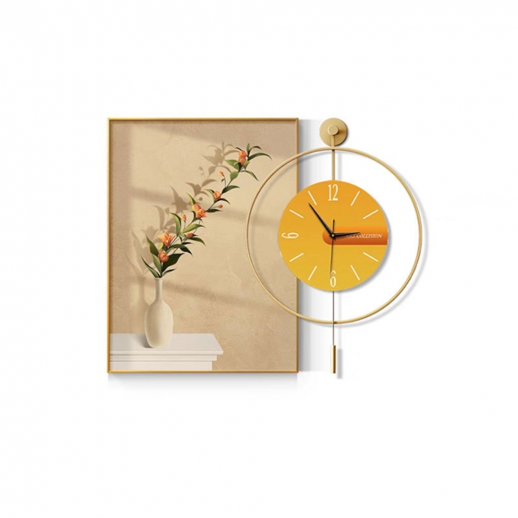 인테리어 해바라기 그림액자+벽시계I(50CM*70CM)