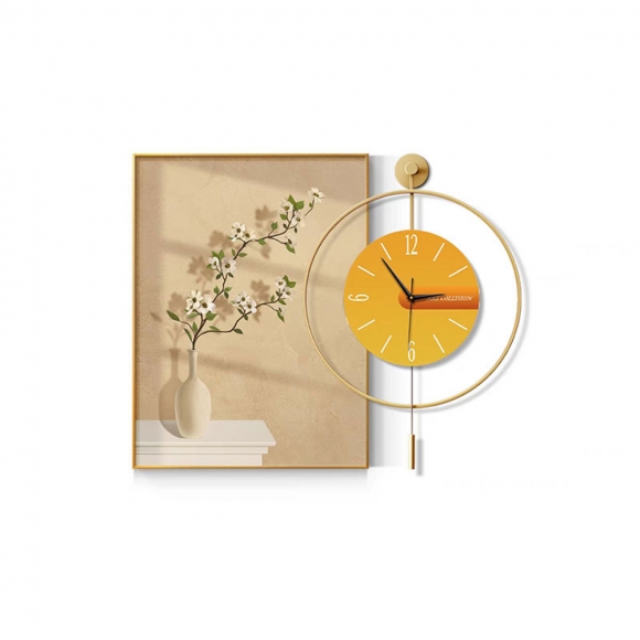 인테리어 해바라기 그림액자+벽시계I(50CM*70CM)