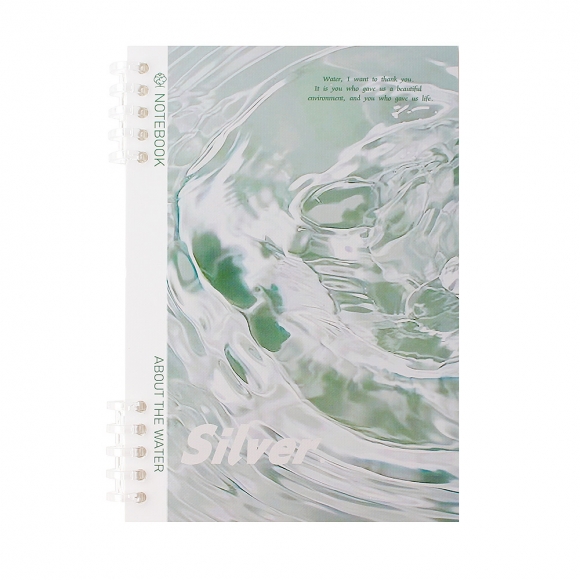 아쿠아 A5 루스리프 유선 노트 2p세트(60매) (실버)