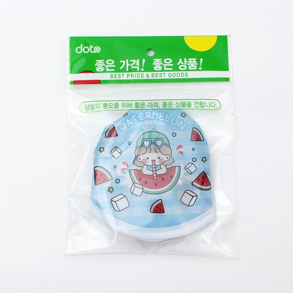 원터치 포켓 접이식 부채(워터멜론)