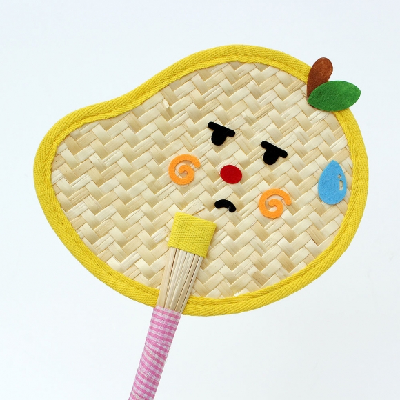 귀여운 표정 야생초 부채(망고)