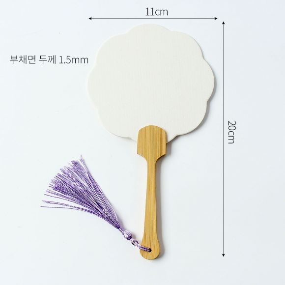 감성수작 DIY 무지 손부채(꽃)