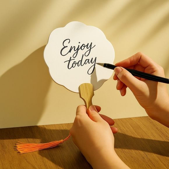 감성수작 DIY 무지 손부채(꽃)