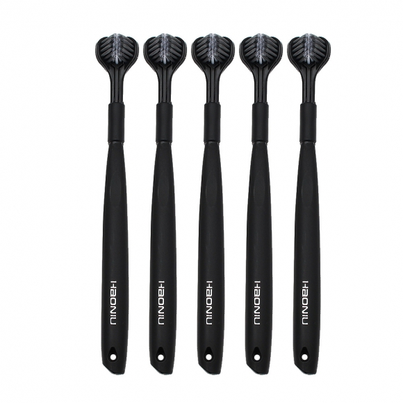 구강필수 3면 3D 칫솔 5p세트(블랙)