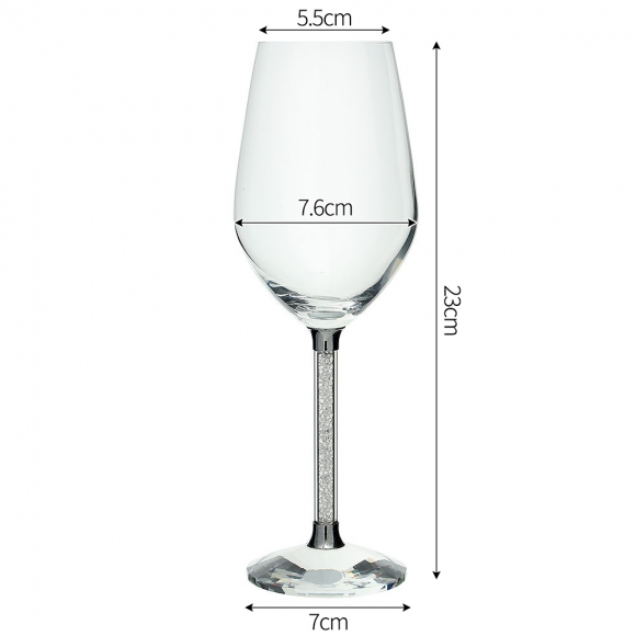 브릴리언트 큐빅 와인잔 2p세트(350ml) (쇼핑백포함)