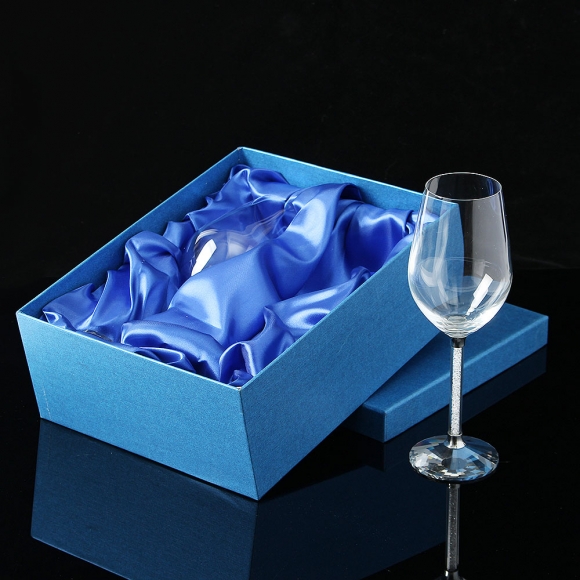 브릴리언트 큐빅 와인잔 2p세트(350ml) (쇼핑백포함)