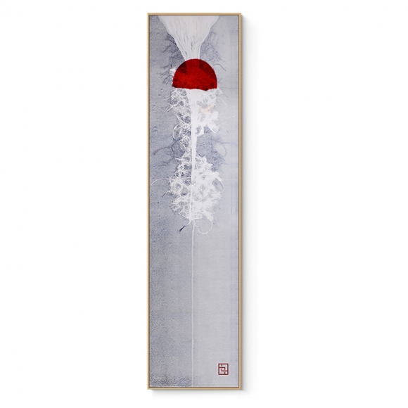 인테리어 수묵 담채화 캔버스 그림액자C(120cm*30cm)
