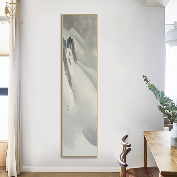 인테리어 수묵 담채화 캔버스 그림액자D(120cm*30cm)