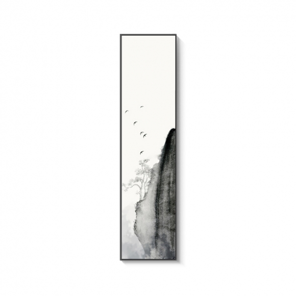 인테리어 수묵 담채화 캔버스 그림액자F(120cm*30cm)