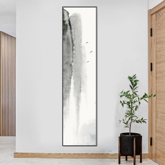 인테리어 수묵 담채화 캔버스 그림액자G(150cm*40cm)
