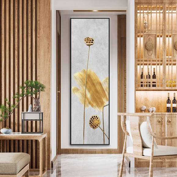 인테리어 수묵 담채화 캔버스 그림액자H(150cm*40cm)