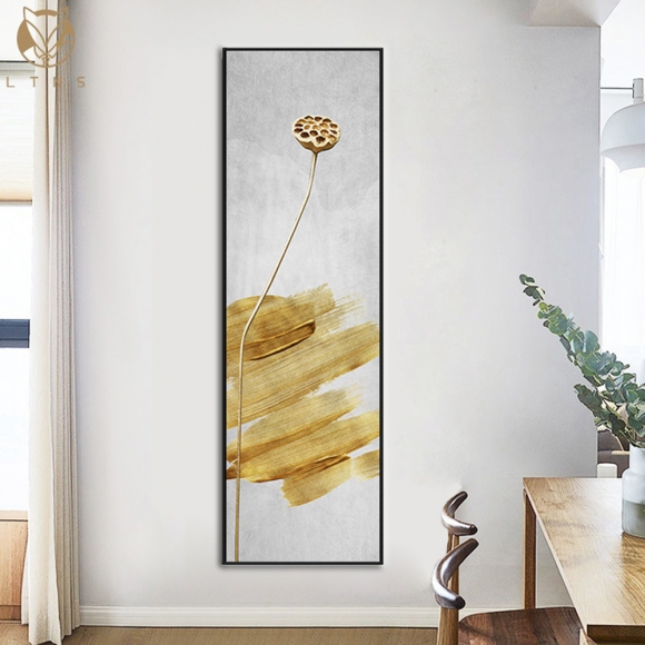 인테리어 수묵 담채화 캔버스 그림액자J(120cm*30cm)