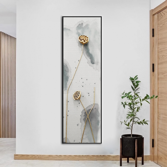 인테리어 수묵 담채화 캔버스 그림액자K(150cm*40cm)
