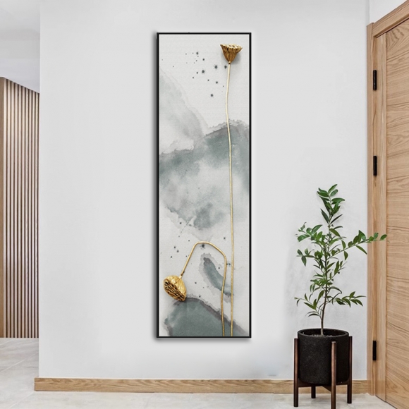 인테리어 수묵 담채화 캔버스 그림액자L(150cm*40cm)