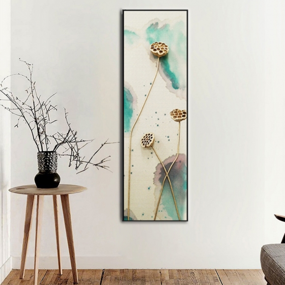 인테리어 수묵 담채화 캔버스 그림액자N(120cm*30cm)