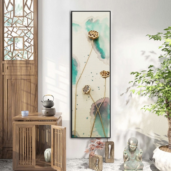 인테리어 수묵 담채화 캔버스 그림액자N(150cm*40cm)