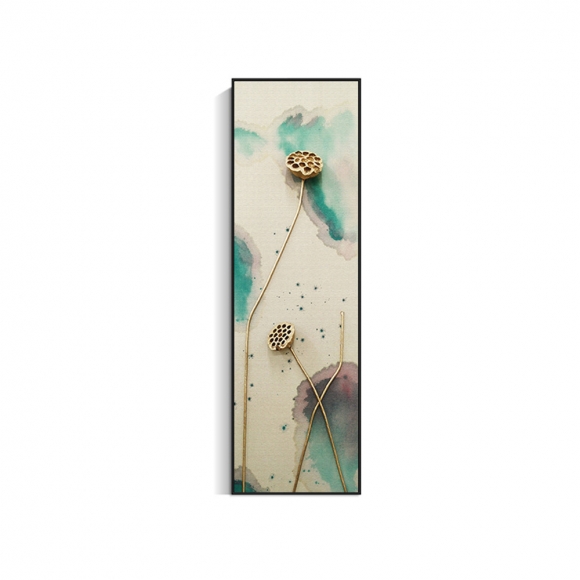 인테리어 수묵 담채화 캔버스 그림액자O(120cm*30cm)