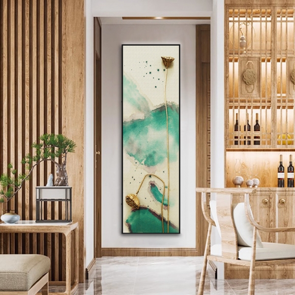 인테리어 수묵 담채화 캔버스 그림액자P(150cm*40cm)