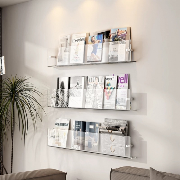 아크릴 다용도 북선반 3p (40cm)