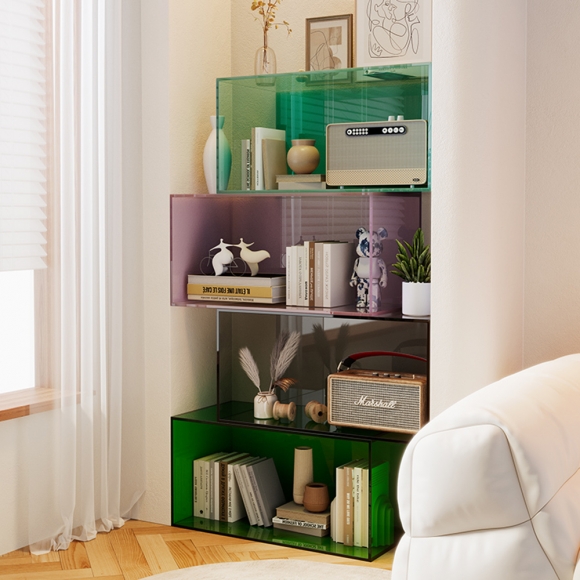 인테리어 오픈형 다용도 진열장(240cm)