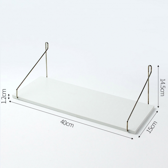 공간데코 무타공 벽선반 (40x15cm) (화이트)  
