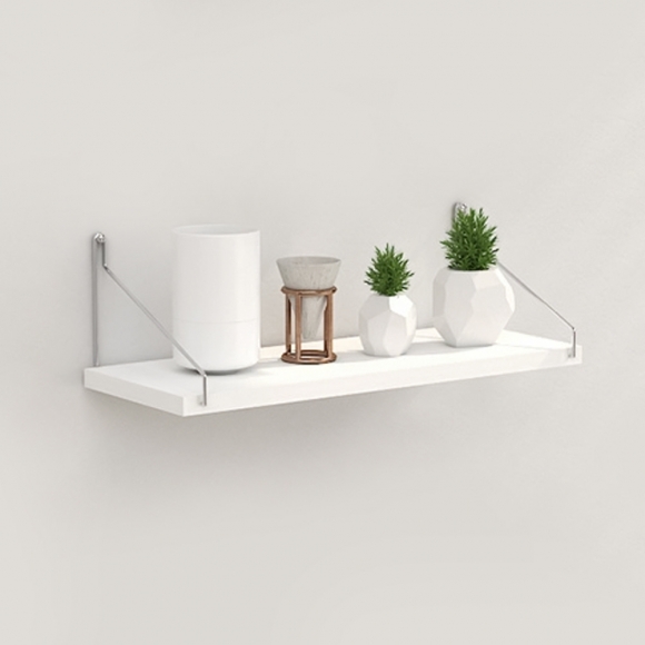 공간데코 무타공 벽선반 (40x15cm) (화이트)  
