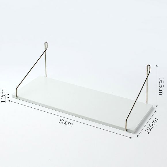 공간데코 무타공 벽선반 (50x19.5cm) (화이트)  