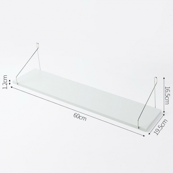 공간데코 무타공 벽선반 (60x19.5cm) (화이트)  