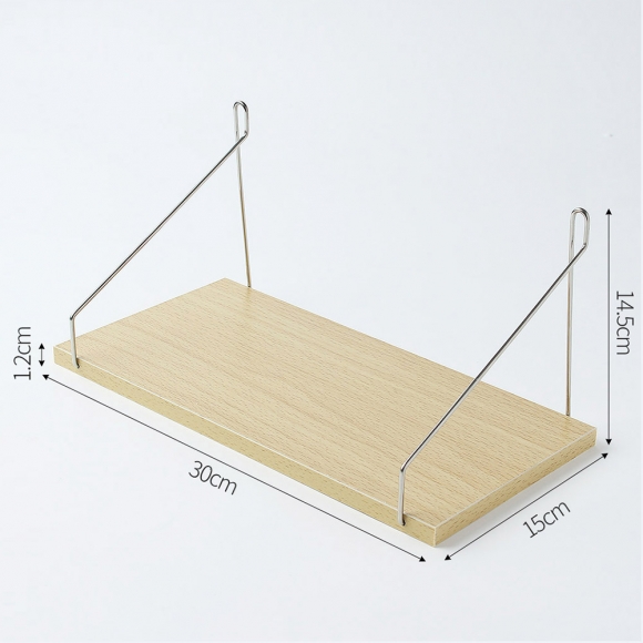 공간데코 무타공 벽선반 (30x15cm) (내추럴우드)  